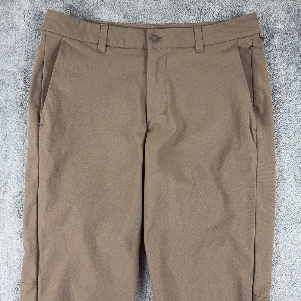 Lululemon Mens Commission Pant 32x32 Brown Warpstreme Slim Fit Stretch Capsule